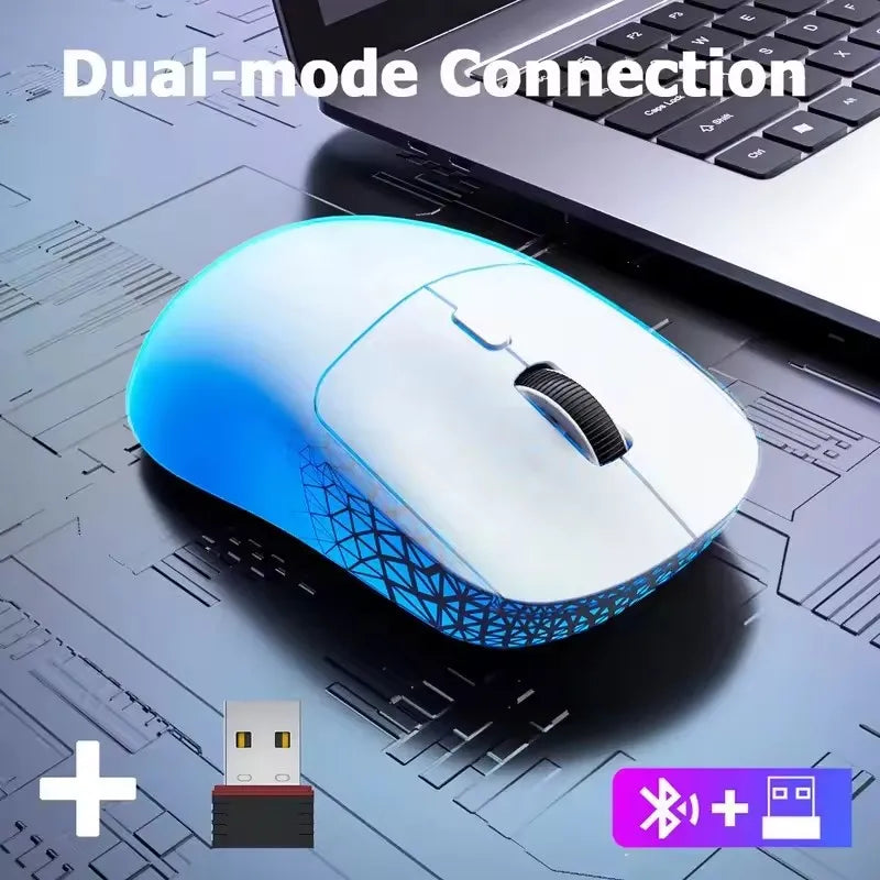 Mute Wireless Mouse 4-Color Rechargeable Ergonomic Game Mouse