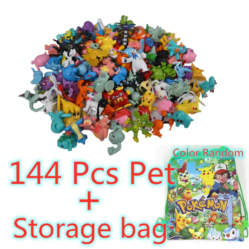 144 Style Pokemon Figure Toys Anime Pikachu Action Figure