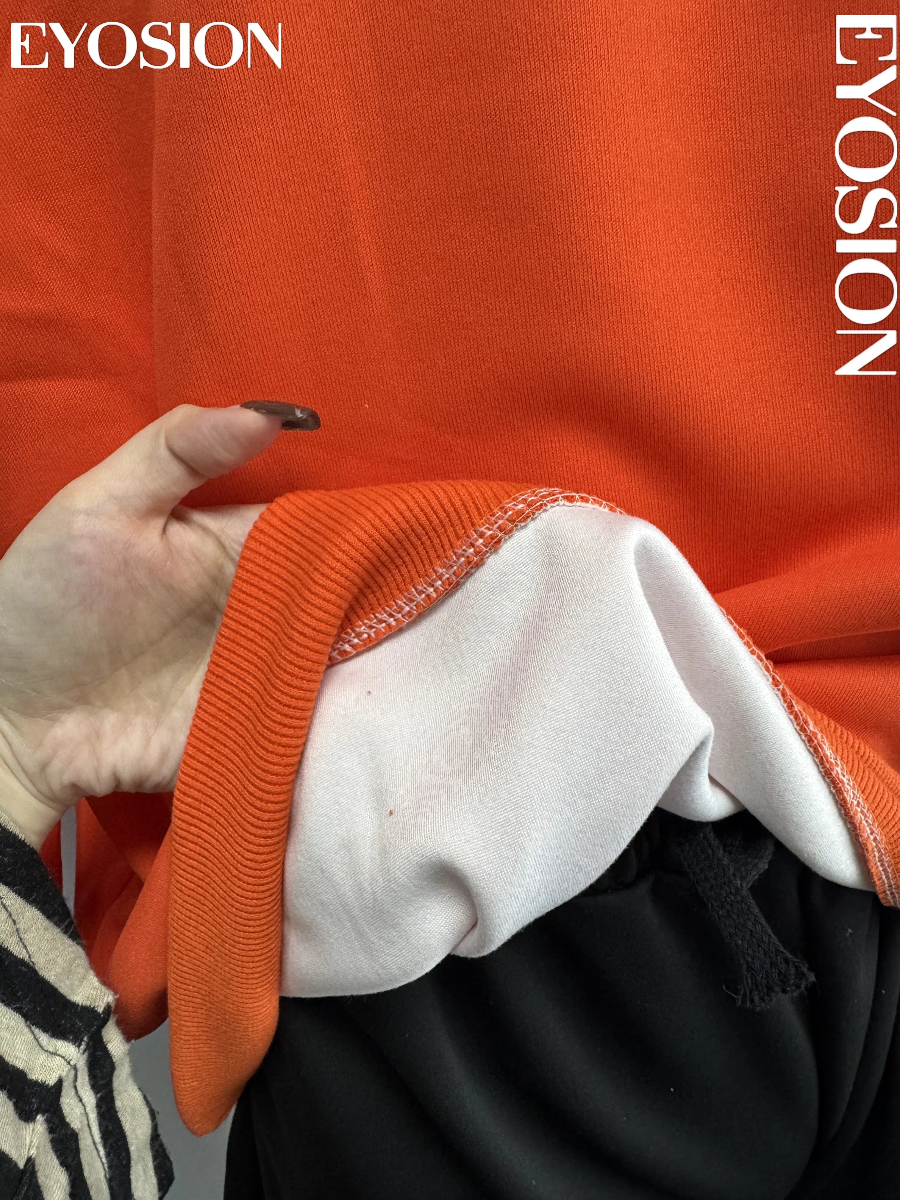 Long Sleeve Men's Pullover Hoodie Autumn Winter New Letter Printing Sweater Casual Harajuku Round Neck Plush Sweatshirt Top