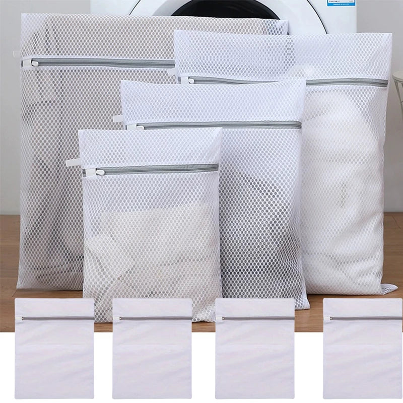 10/5Pcs Mesh Laundry Bags, Mesh Wash Bags, Durable Mesh Structure with Strong Zipper, Suitable for Underwear, Delicate Clothes