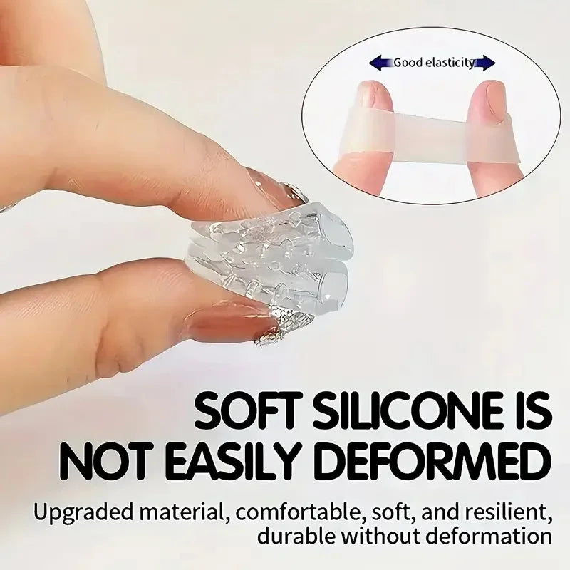 10pcs Gel Toe Protectors, Anti-Friction & Blister Prevention, Food-Grade Gel, for Work Boots & Women's Shoes.
