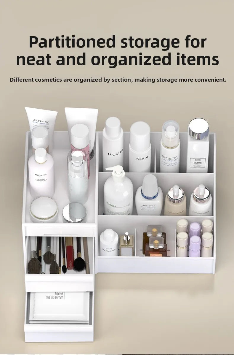 Plastic Drawer Style Makeup Storage Organizer Cosmetic Storage Box Classification Rack Bathroom Bedroom Desk Organizer