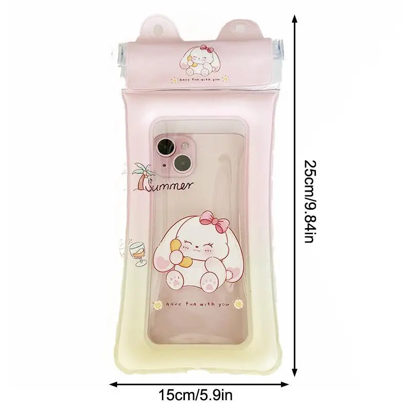 Universal Cartoon Waterproof Phone Case Pouch Swimming Underwater Photography