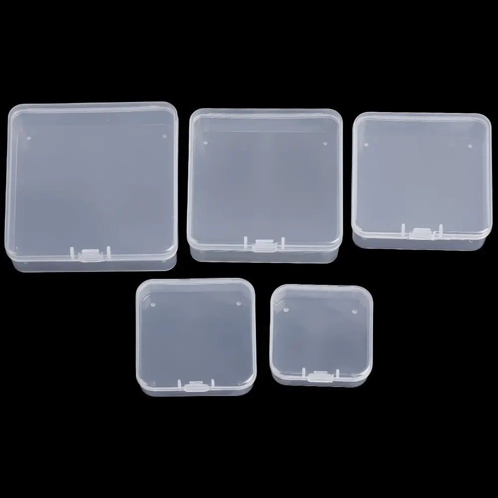 1pc Small Plastic Home Items Sundries Organizer Case Transparent Storage Box Jewelry Beads Container Fishing Tools Storage Box