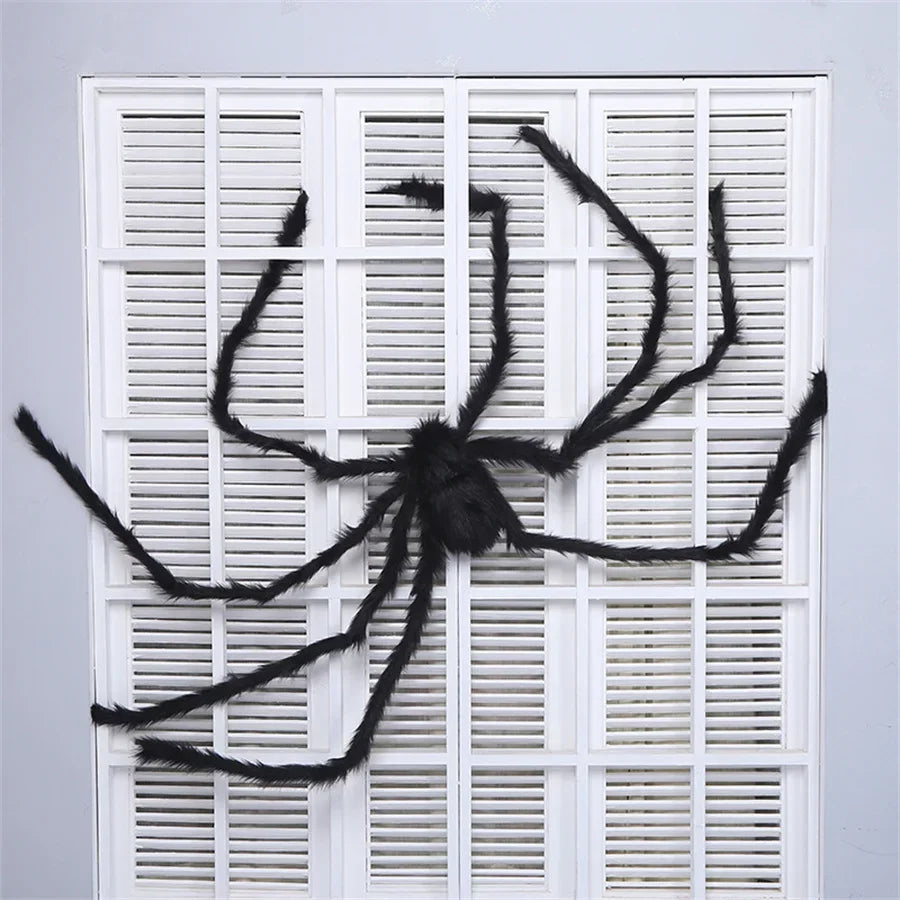 Halloween Black Scary Giant Spider Huge Spider Web Halloween