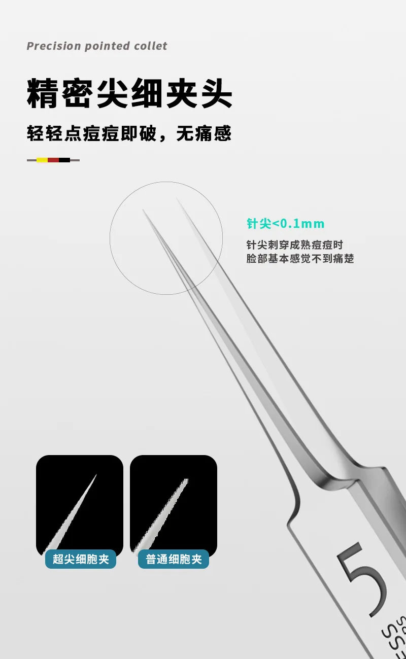 Acne Needle Blackhead Clip Remover Extraction Pore Black Head Clean Face Skin Care Cleansing Needle Blemish Removal Tool