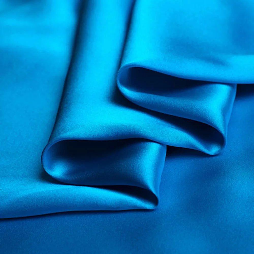 CISULI Pure Silk Stretch Satin Fabric,16momme,Width 140cm,Silk Lycra,Shirt and Dress Cloth Material