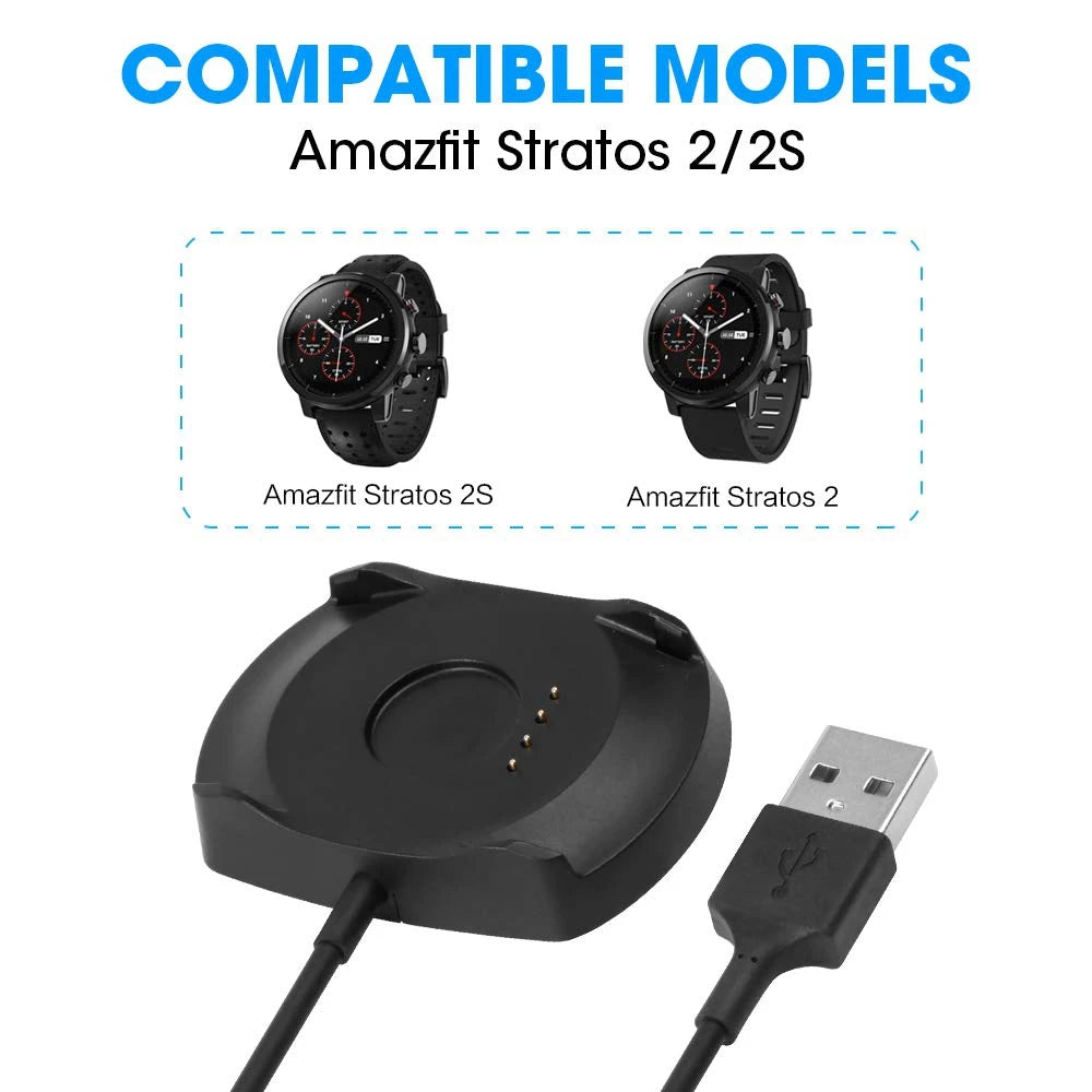 USB Charging Cable Stand Data Cord for Xiaomi Huami Amazfit Stratos Smartwatch 2/2S Wireless Charger Dock YDH