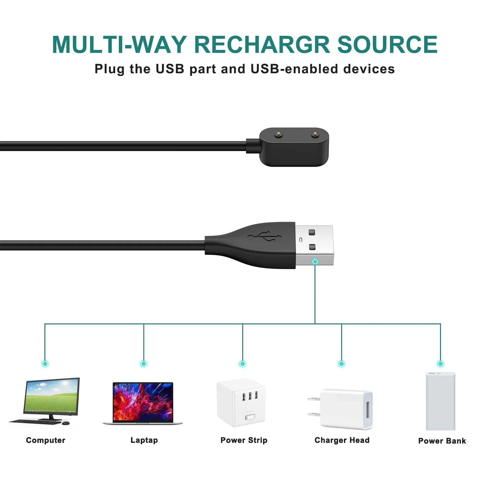 Wireless Charger Cable Station for Huawei Watch Band 9 8 7 6 Pro Fit 2 3 Honor Smart Watch Dock USB Type C Fast Charging Adapter