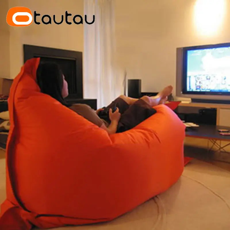 OTAUTAU Retangular Swimming Pool Floating Bean Bag Pouf Cover No Filler Waterproof Beach Pillow Sac Salon Sofa Bed Chaise Lounge