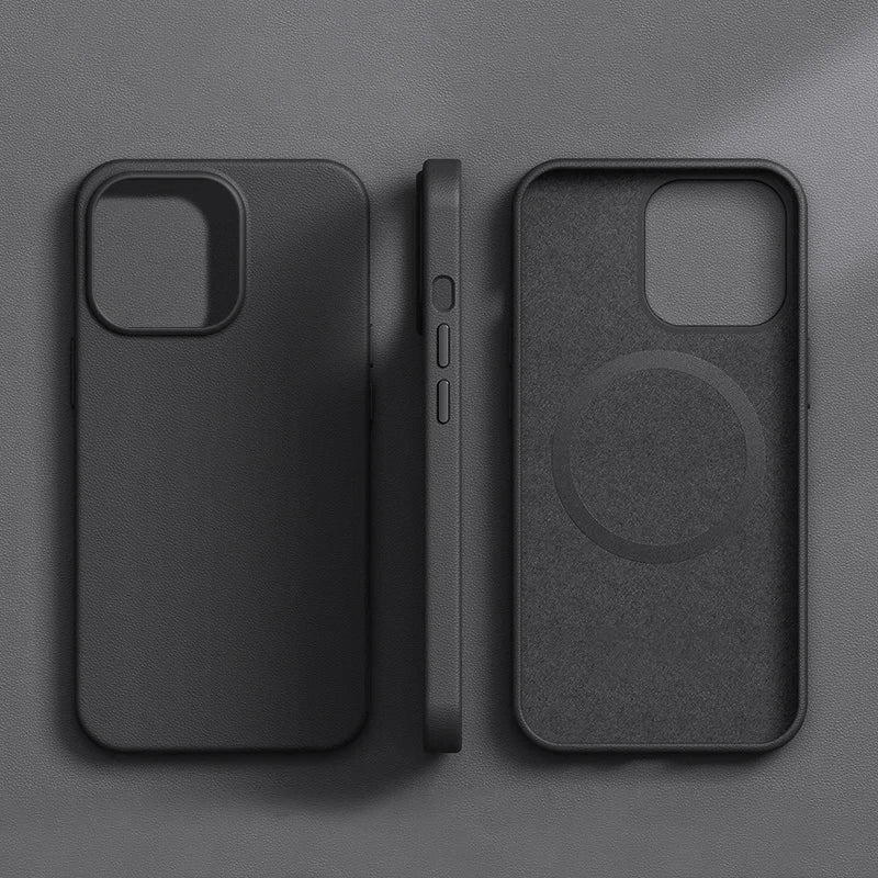 Original Leather Wireless Charging Animation Cases for iPhone 16