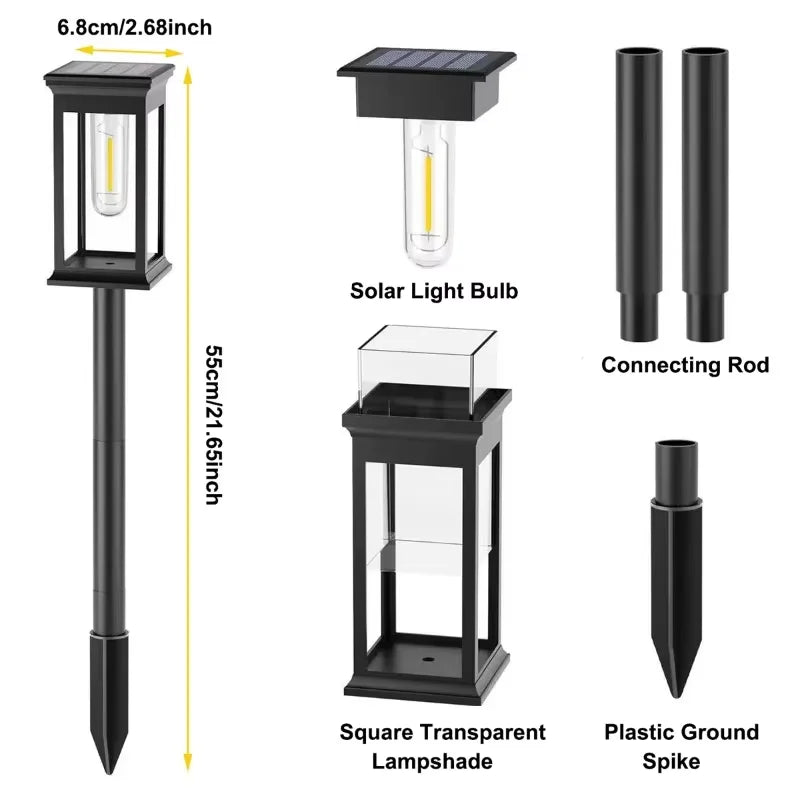 Waterproof Bright Solar Pathway Lights Energy Efficient LED Landscape