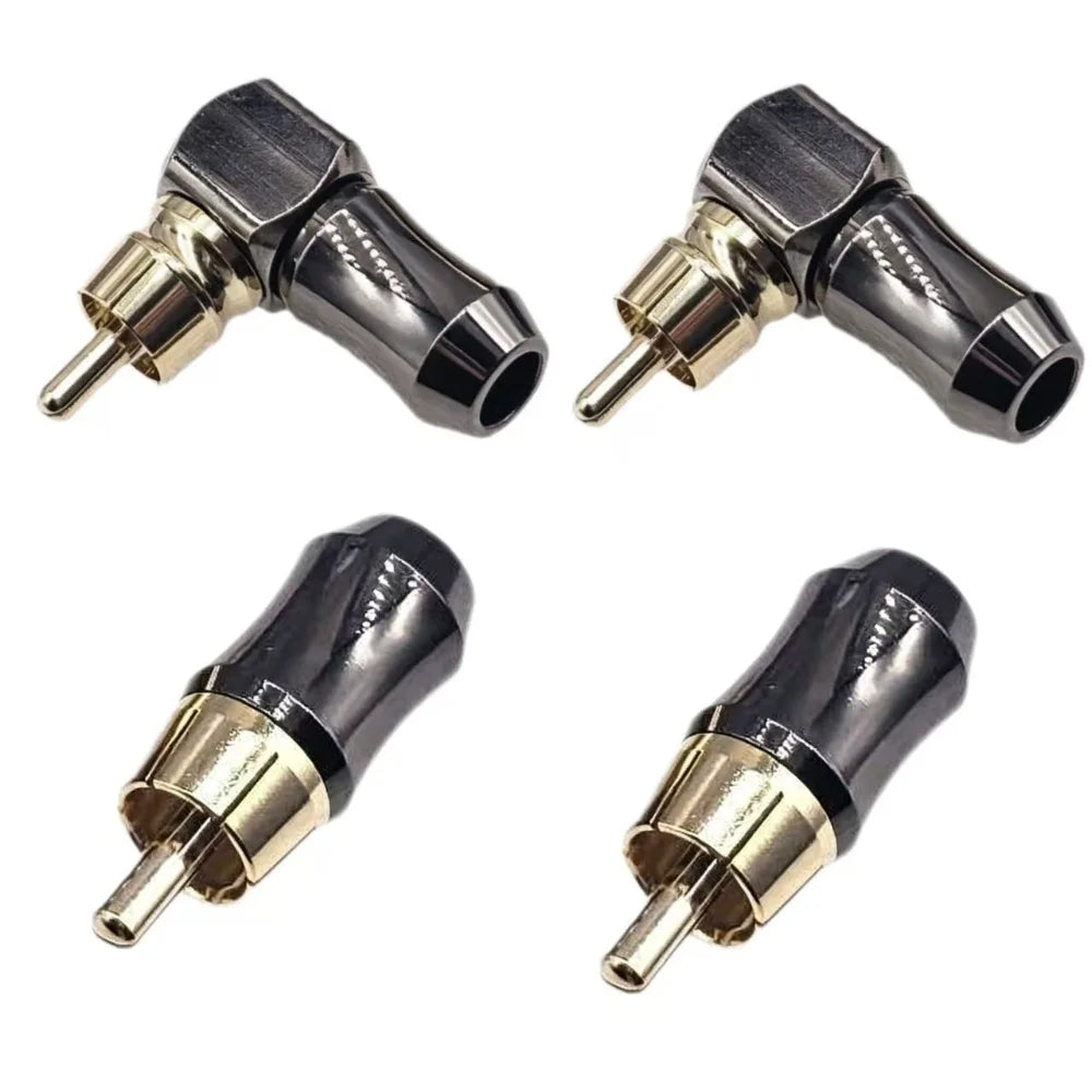 RCA Connector Male L Type 90 Degree Right Angle