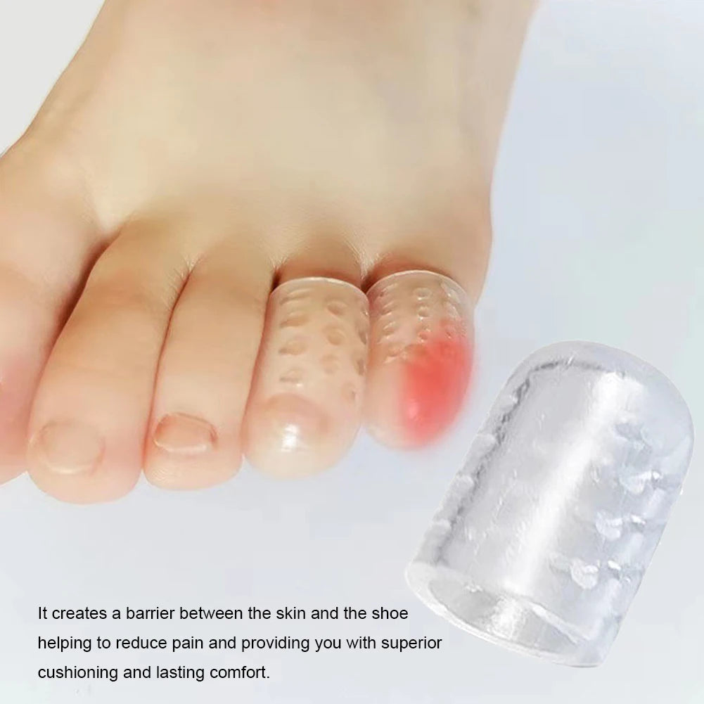 Toe Covers Breathable Silicon Resin Toe Caps Cover Protectors Elasticity Relief Pain Anti-Friction Sweatproof for Mne Women