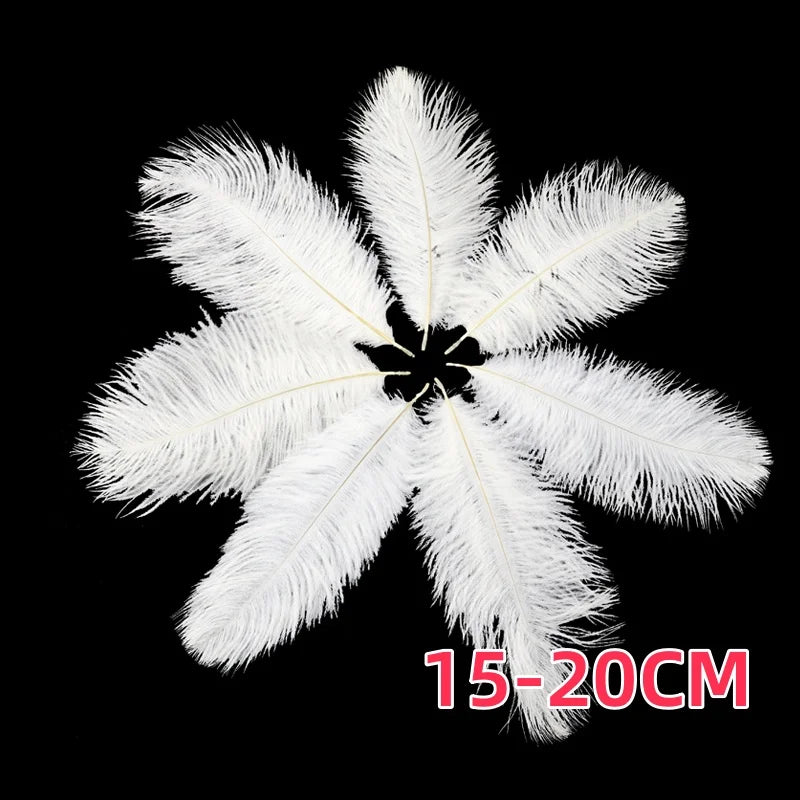 10PCS/Lot White Ostrich Feathers Plume for Wedding Table Centerpieces Carnival Prime Decor  45-50CM 55-60CM Ostrich Plumas Large