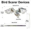 Waterproof Bird Scarer Acrylic Simulation Owl Bird Repellent Pest Control Artificial Scarecrow With Reflective