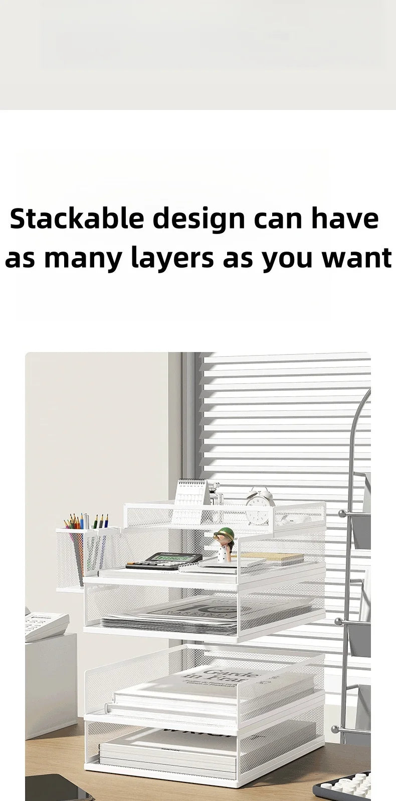 Metal Mesh Desk Organizer Box Office A4 Paper Organizer Document File Letter Book Pen Brochure Filling Tray Rack Shelf Carrier