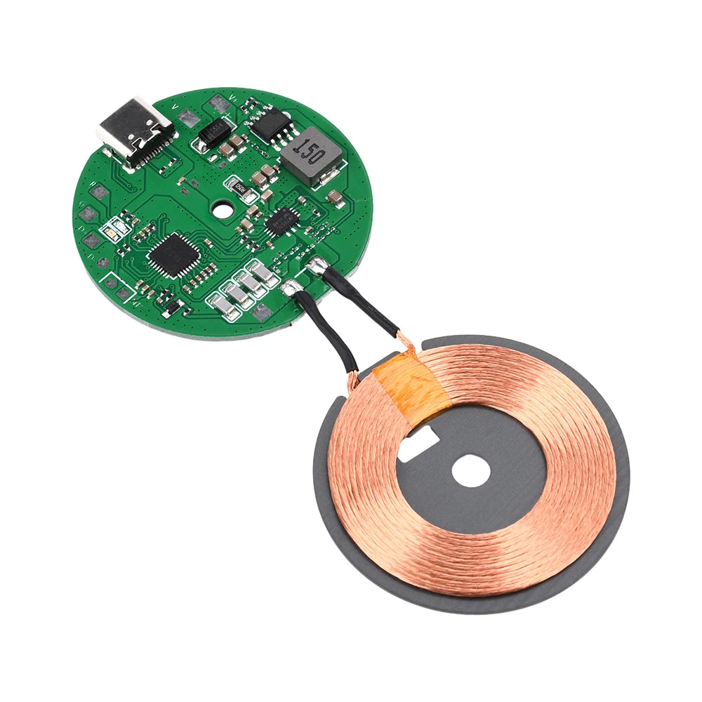 Type C DC 5-12V 20W High Power Wireless Charger Transmitter Module Fast Charging Circuit Board for Mobile Phone