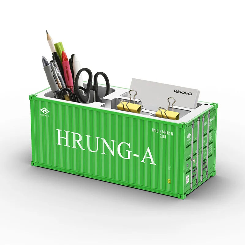 1/20 Scale Simulated Shipping Cargo Container Model Pen Holder Storage Box New Styles Plastic Storage Box Desktop Organizer