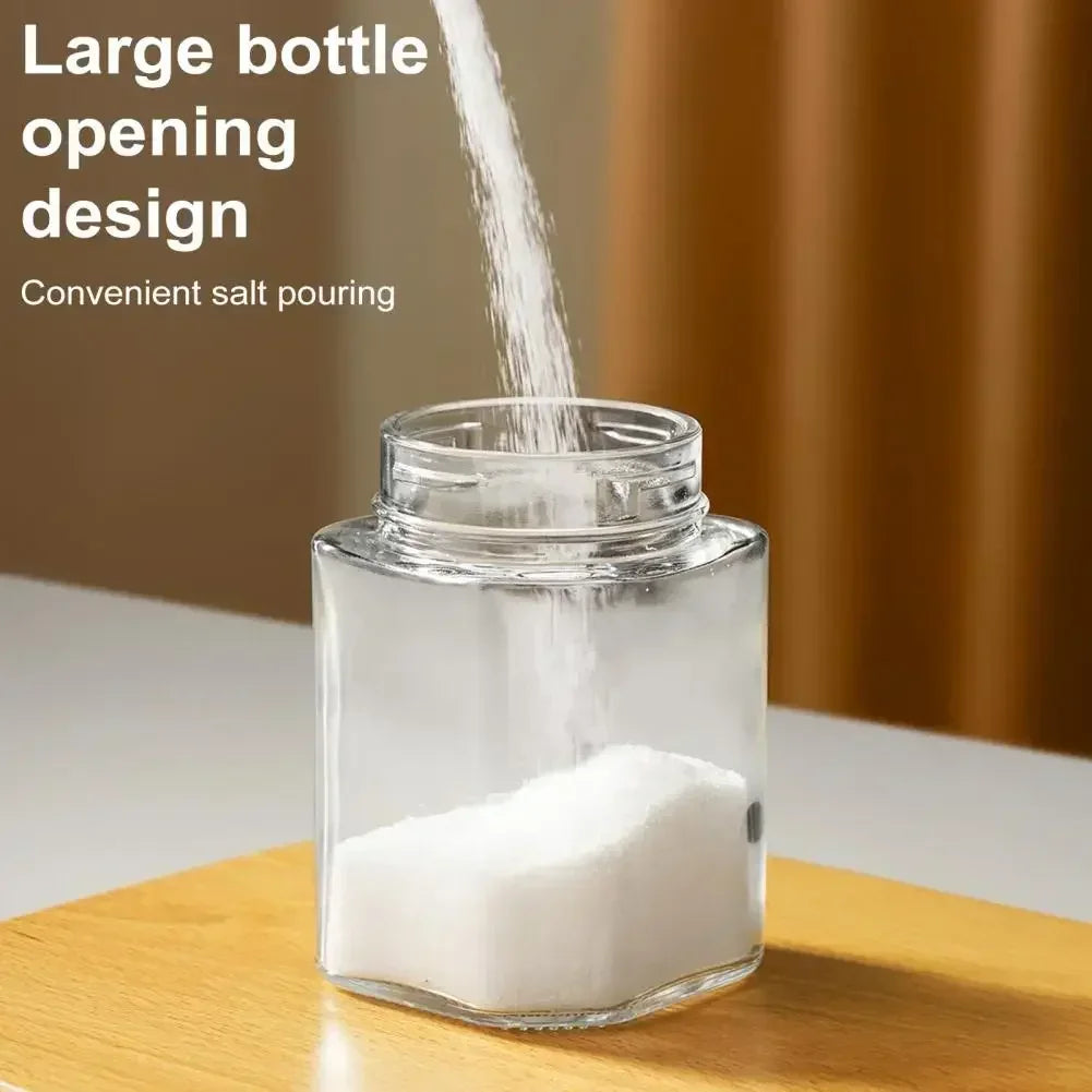 2026 New Kitchen Quantitative Salt Bottle Spice Can Pepper Chili Powder Jar Glass Seasoning Tank Sealed Moisture-proof Gadgets