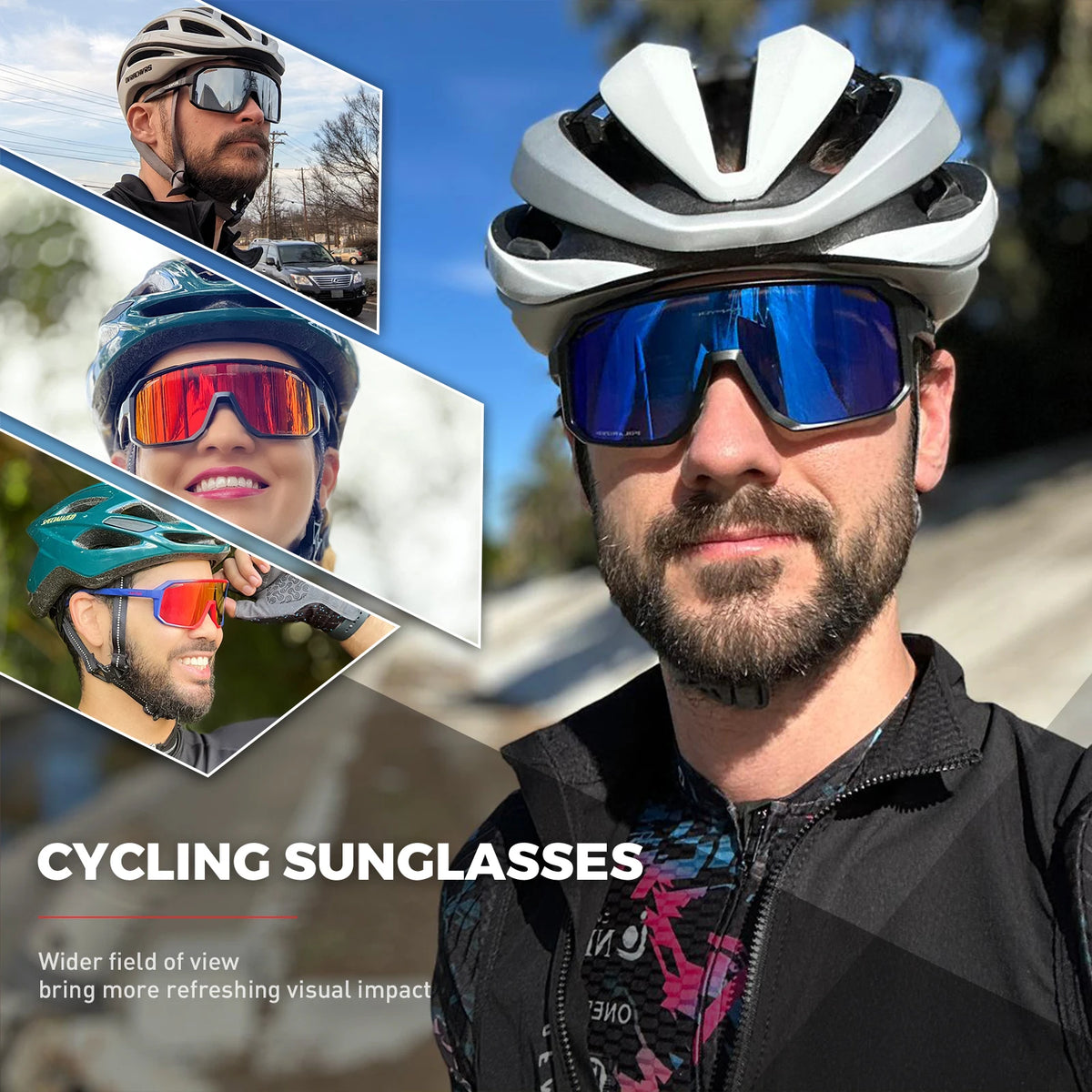 KAPVOE HD Cycling Anti-Glare Polarized Sunglasses Fashion Men Women