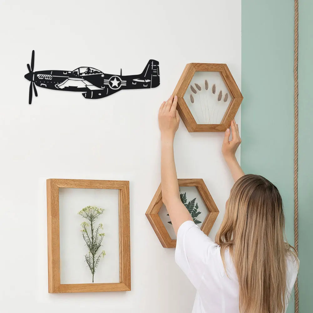 [Vintage Biplane] Vintage-Inspired Classic Biplane Metal | Industrial Style Decor, Iron Construction, Airplane Decor for Home