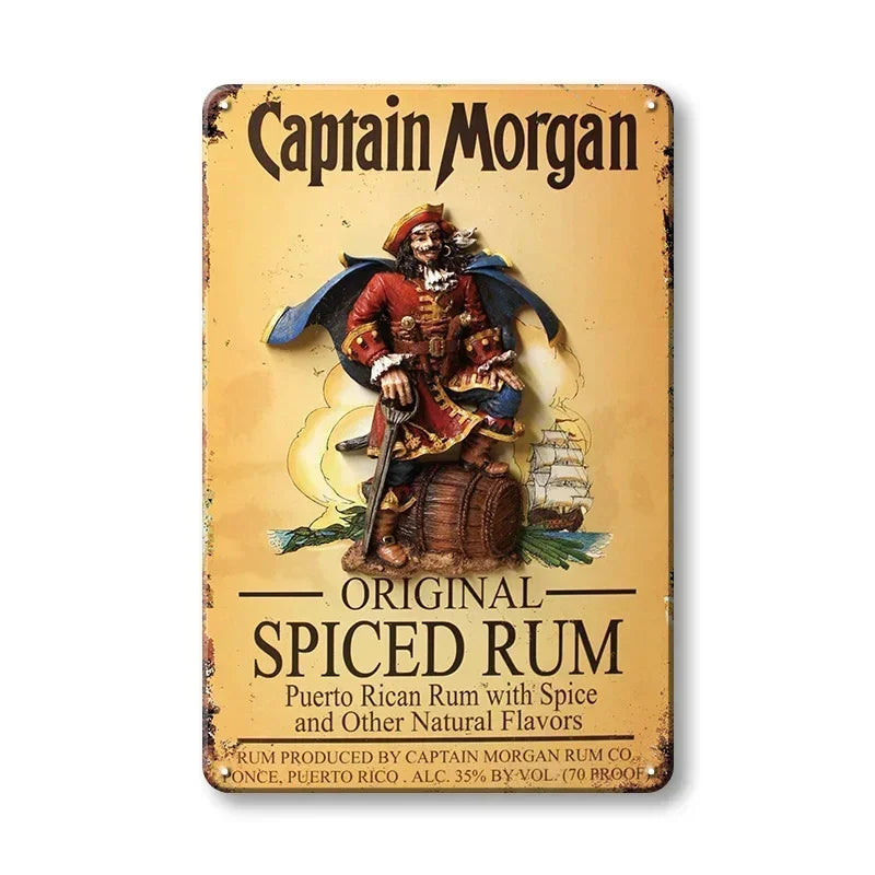 Retro Whiskey Plaque Metal - Enhance your decor with this lovely vintage metal sign. Ideal for pub,bar,club,living room,man cave