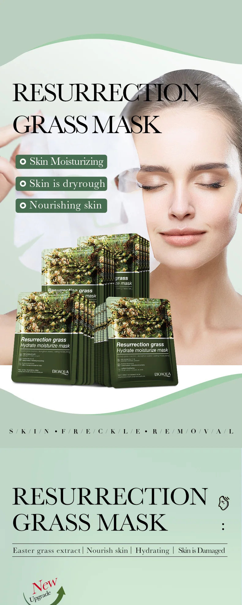 6/12pcs BIOAQUA Caviar Grape White Truffle Face Mask Anti Wrinkle skincare Moisturizing Hydrating Facial Masks Skin Care