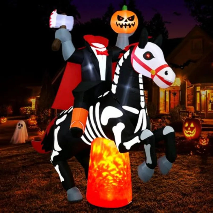 Halloween outdoor decoration: inflatable 8ft tall Headless Horseman