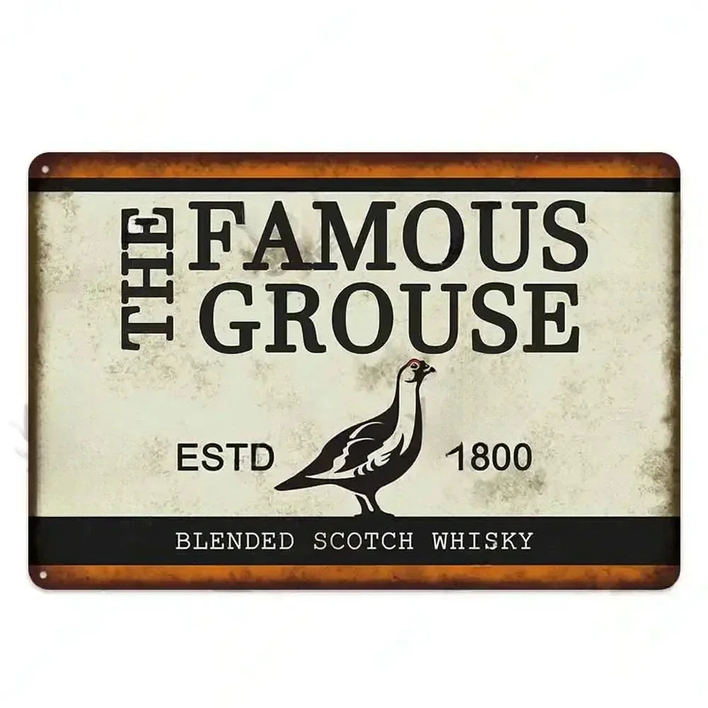 Retro Whiskey Plaque Metal - Enhance your decor with this lovely vintage metal sign. Ideal for pub,bar,club,living room,man cave