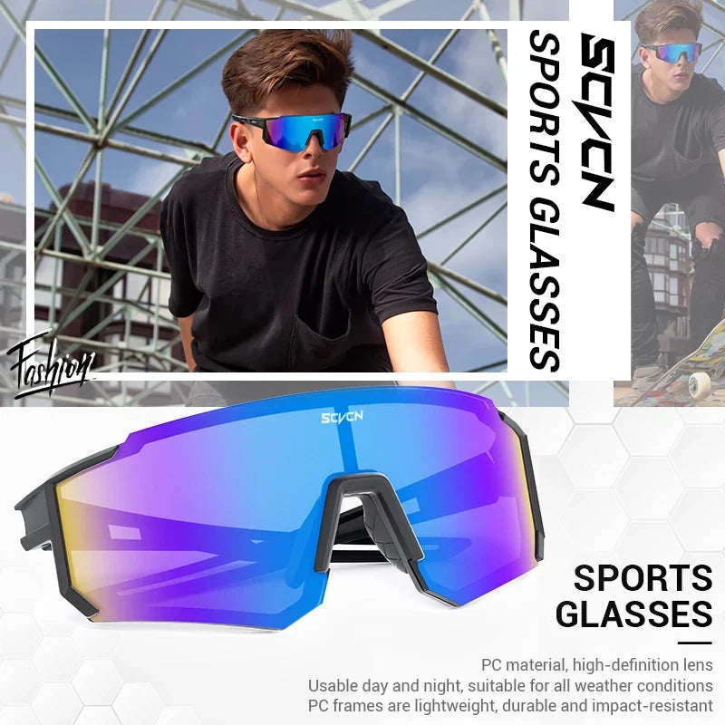 SCVCN Women Sports Sunglasses Pink Fashion Cycling Glassesfor Men