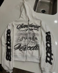 Y2K Men Hooded Sweatshirt New Wave Zipper Printed Cardigan Teen Couple Autumn and Winter Hoodie Hip-hop Long-sleeved Top