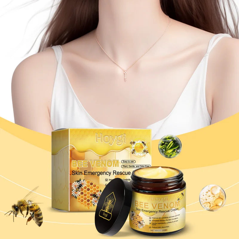 Bee Venom Skin Care Cream-Moisturizing Nourishing Lotion, Relieves Dryness Soothes Redness, Strengthens Barrier & Youthful Look