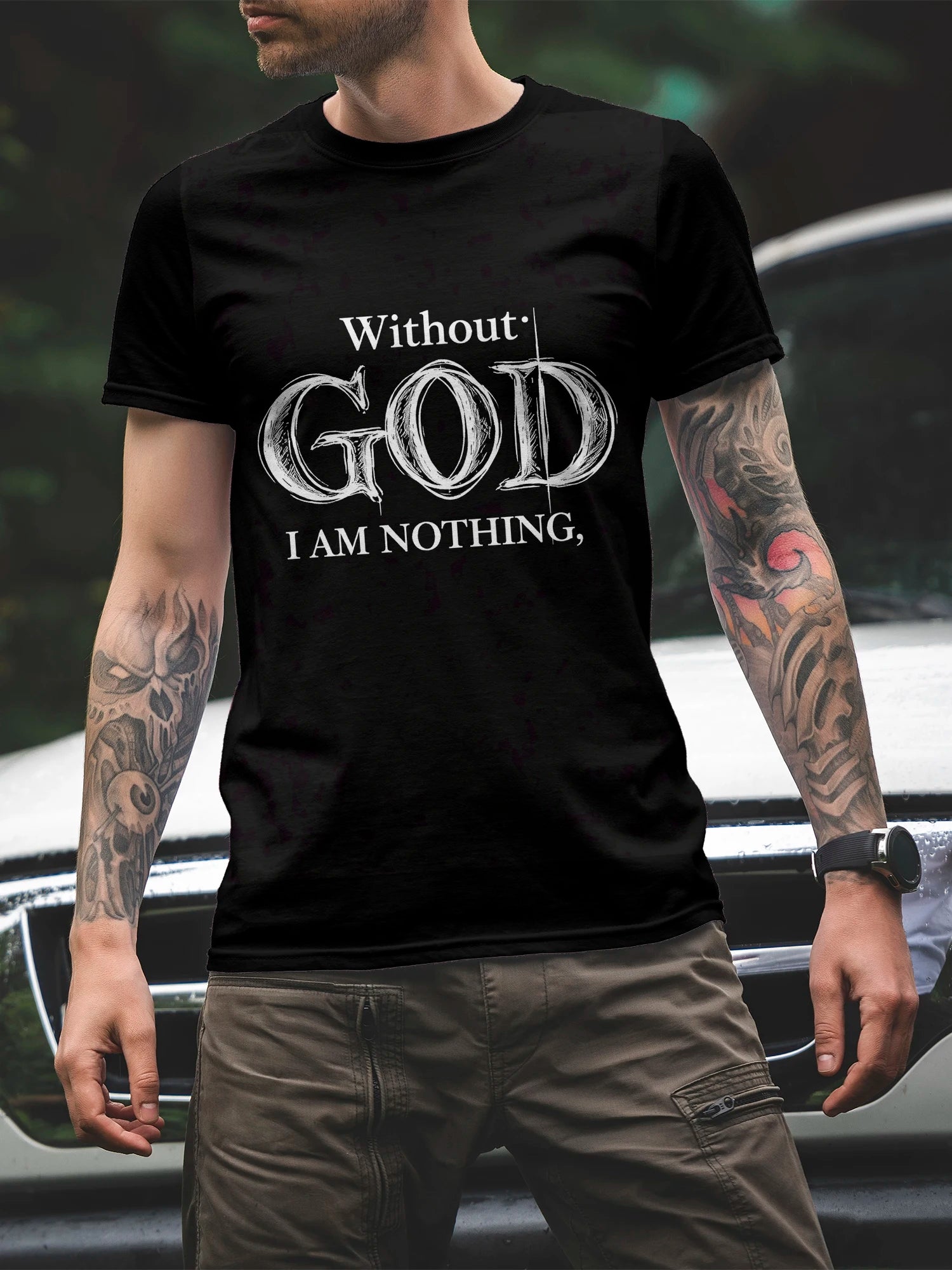 Men's Fashion 3D Printed Men's T-Shirt Crew Neck Short Sleeve, Summer Crew Neck T-Shirt Casual Wear, Polyester Fiber Regular,