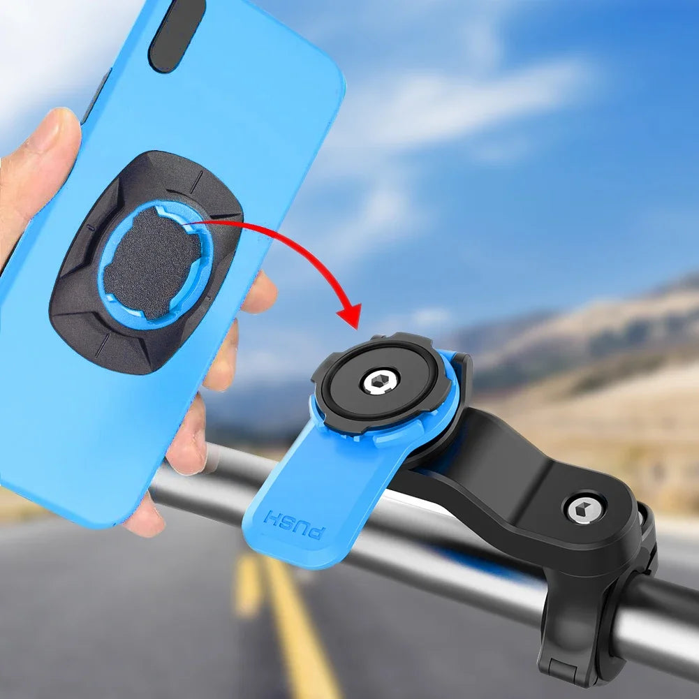 Bike Motorcycle Phone Holder Anti Shock 360° Stand Rotatable Mount Clamp for MTB 4Lock Scooter Cycling Accessories motorcycle