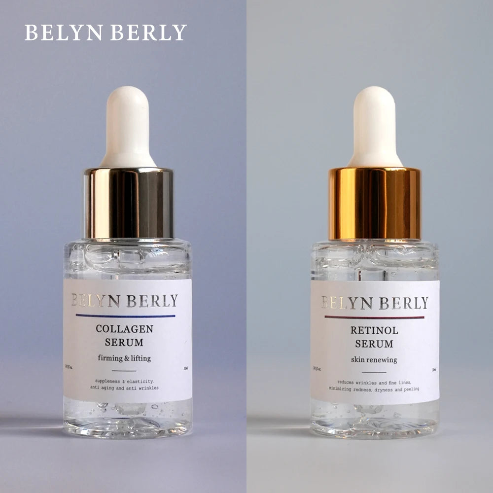 BELYN BERLY Retinol Serum + Collagen Face Serum 2PCS/Lot Moisturizing Retinol Facial Serum 30mL Skin Care Products