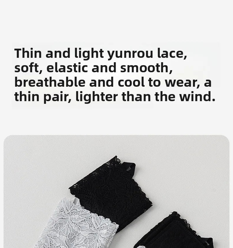 Summer Thin Lace Invisible Socks Split Toe Forefoot Socks for Women High Heel Slippers Shoes Breathable Lace Socks for Halloween