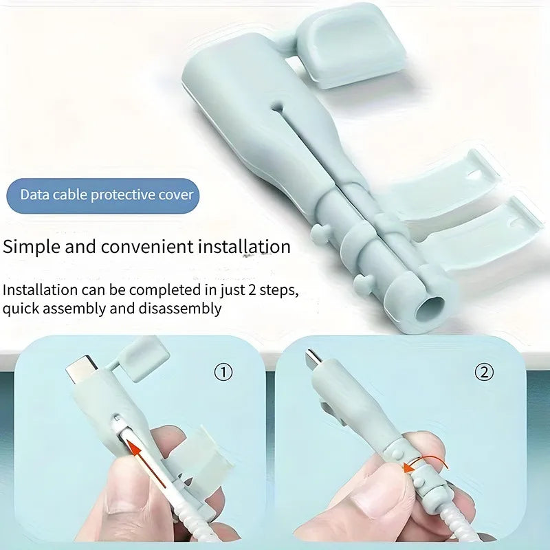 5/10pcs USB-C Cable Protectors, Anti-Break Sheaths Suitable for Smartphones, Tablets, Compatible with USB-C Data Cables.