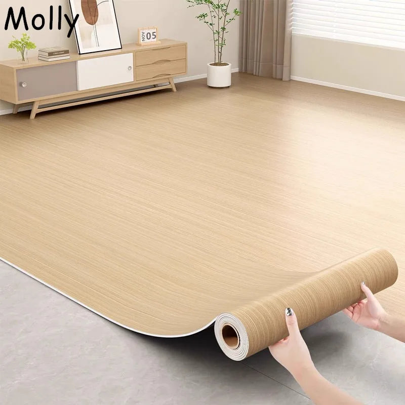 Wood Grain Peel and Stick Floor Tiles Waterproof Non-Slip Self Adhesive Vinyl Floor Sticker for Living Room Bedroom Home Decor
