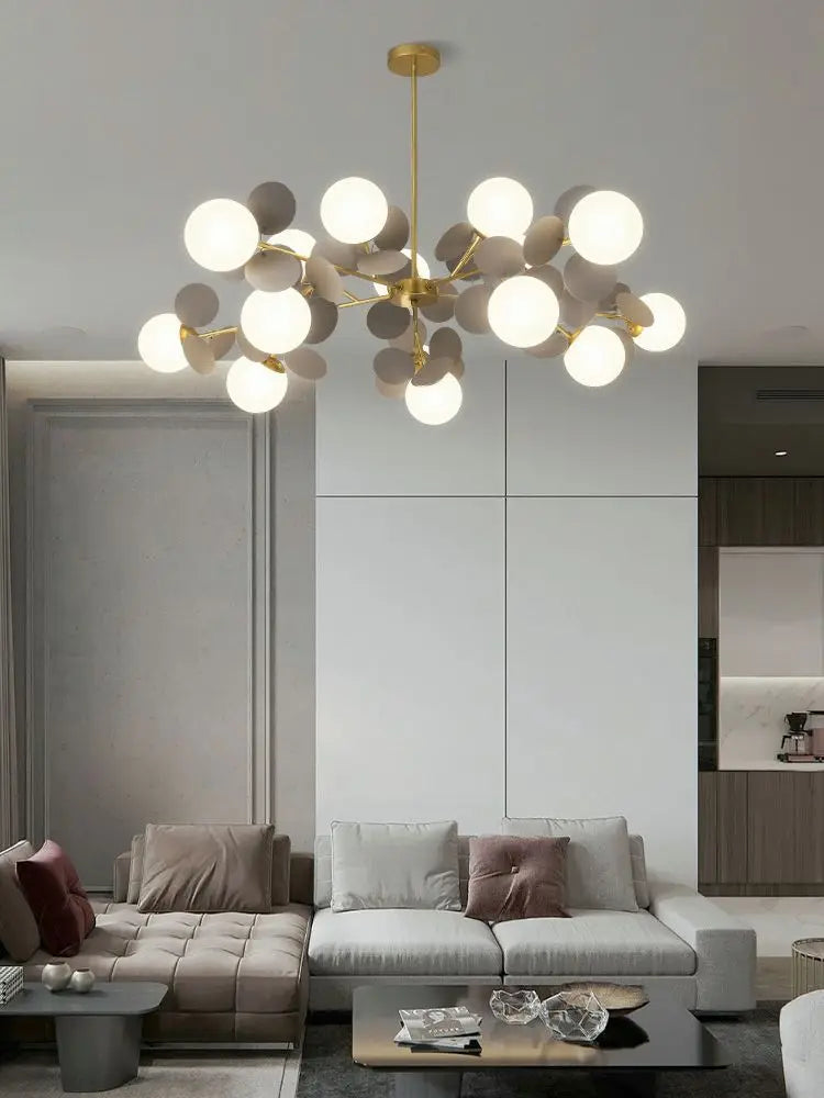 Modern Chandelier Grape Design Glass Pendant Light Indoor LED Nordic Light For Living Room Dining Hall Hotel Kitchen Island Lamp
