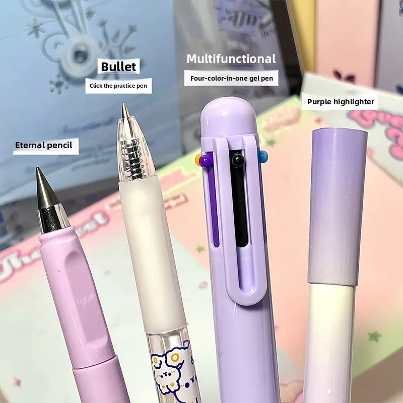 Multifunctional stationery set with high aesthetic gradient student learning