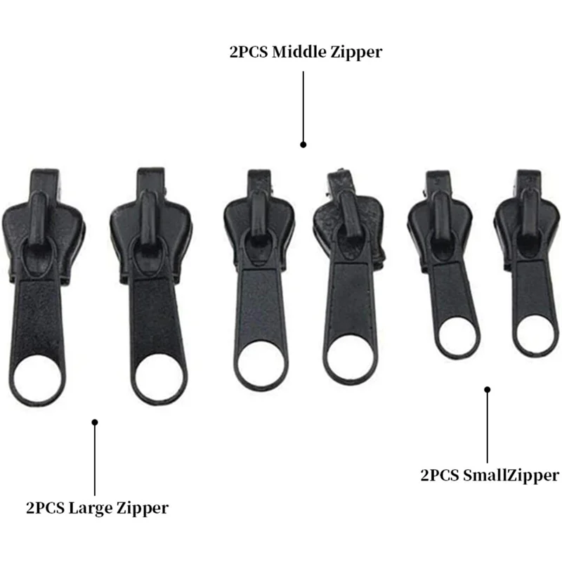 6/36pcs Fix Zip Puller Universal Instant Zippers Fix Zipper Repair Kit Replacement Zipper Pull Slider For DIY Sew Accessories