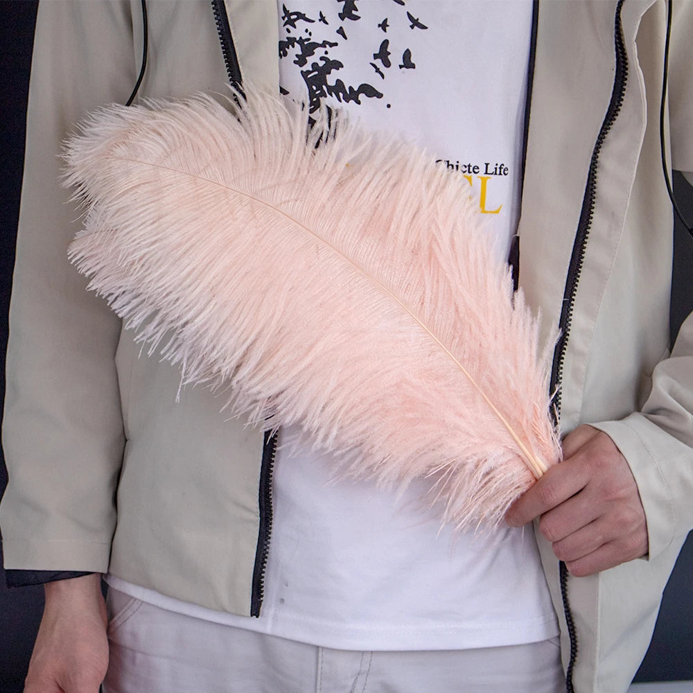 10PCS/Lot White Ostrich Feathers Plume for Wedding Table Centerpieces Carnival Prime Decor  45-50CM 55-60CM Ostrich Plumas Large