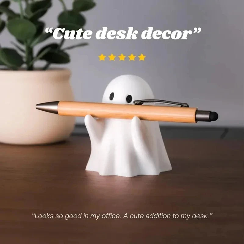 Spooky Ghost Pen Holder Funny Figurine Design Pencil Desk Organizer Accessory Gift for Families And Friends