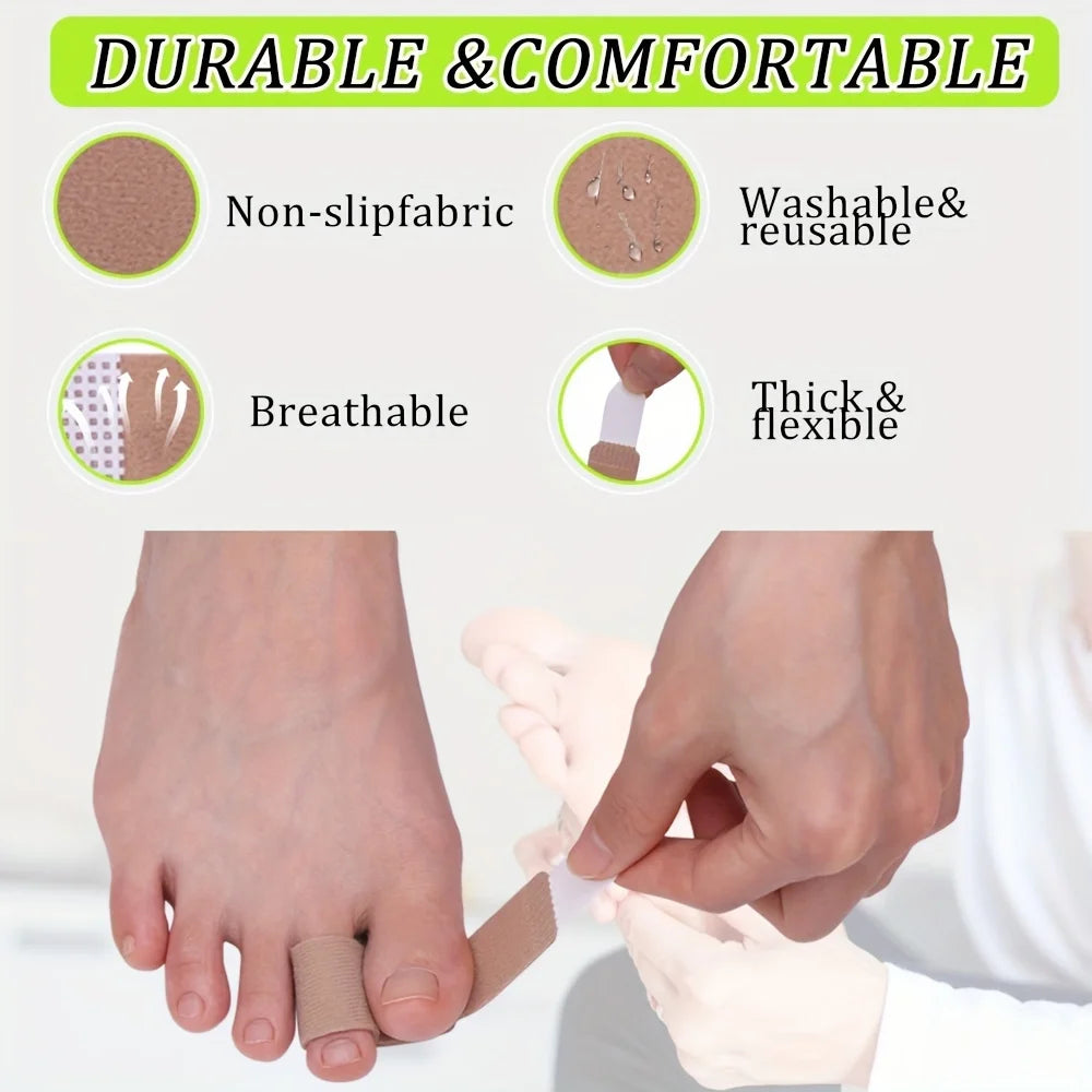 Hammer Toe Straightener Corrector, Broken Toe Wraps with Soft Padded for Women & Men Pain Relief, Big Toe Splint Protec