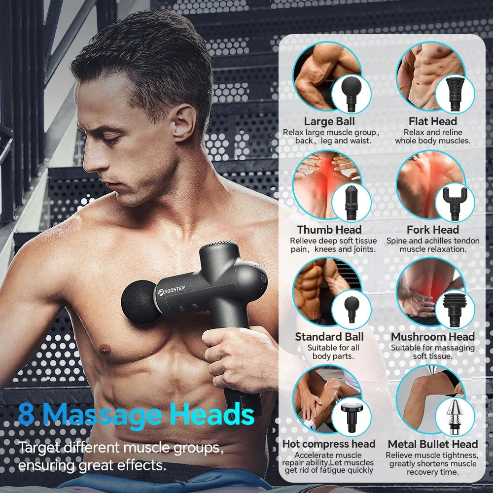 Booster Massage Gun Electric Neck Massager 7.4V Smart Hit