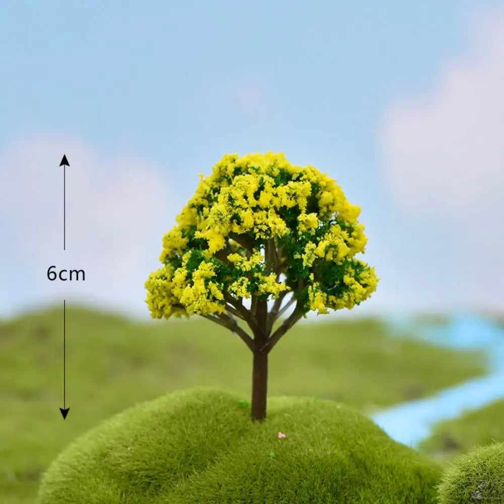 Durable Plastic Sakura Miniatures Rural Style Model Simulation Trees Landscape Vivid Micro Landscape