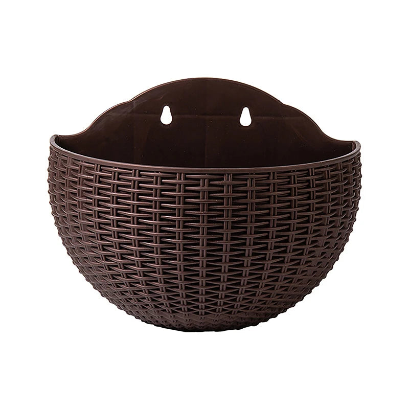 Flower Pot Exquisite Wall-mounted Plastic Wall Hanging Basket Flowerpot For Outdoor Garden Balcony Planter Bucket Home Decor New