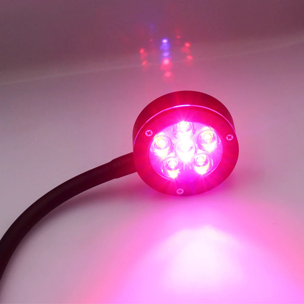 6x3W LED Aquarium Light Red Refugium LED For Algae Plant Growth 30-50cm Saltwater Freshwater Fish Plant Tank