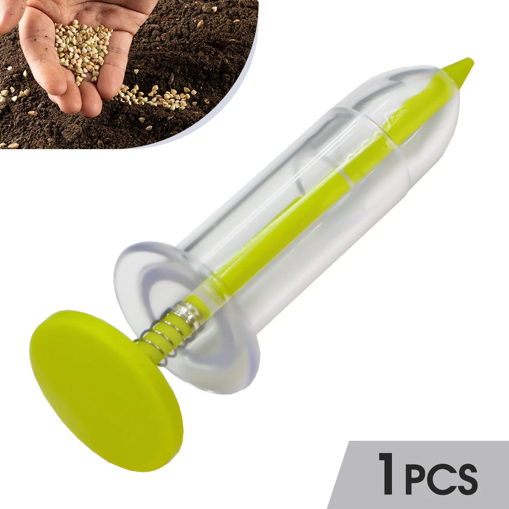 Mini Sower Hand-held Garden Sowing Supplie Tool Spring Flower Gardening Vegetable Seeding Dispenser Syringe Seeder Light Compact